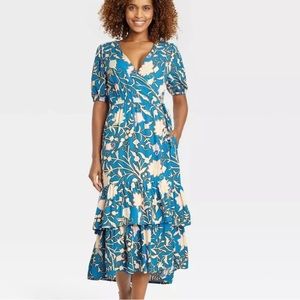 knox rose midi wrap dress